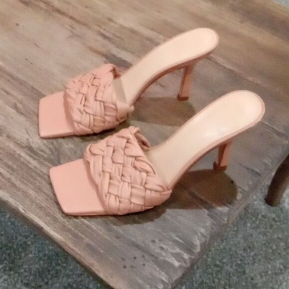 Matc Fisher Draya Open Toe Braided Sandal Slide In Macaroon Tan Size 9.5 NWT - Picture 5 of 8